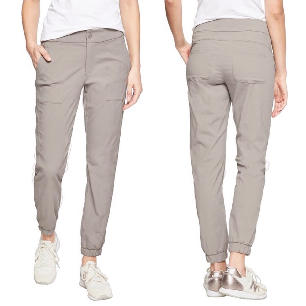 Athleta Trekkie Jogger 2.0 Pants Gray Beige UPF 50+